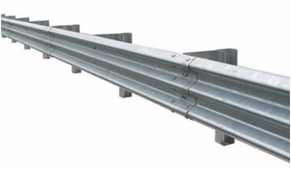Hot Dipped Zinc Plated Bright Guardrails with Three Wave Beams